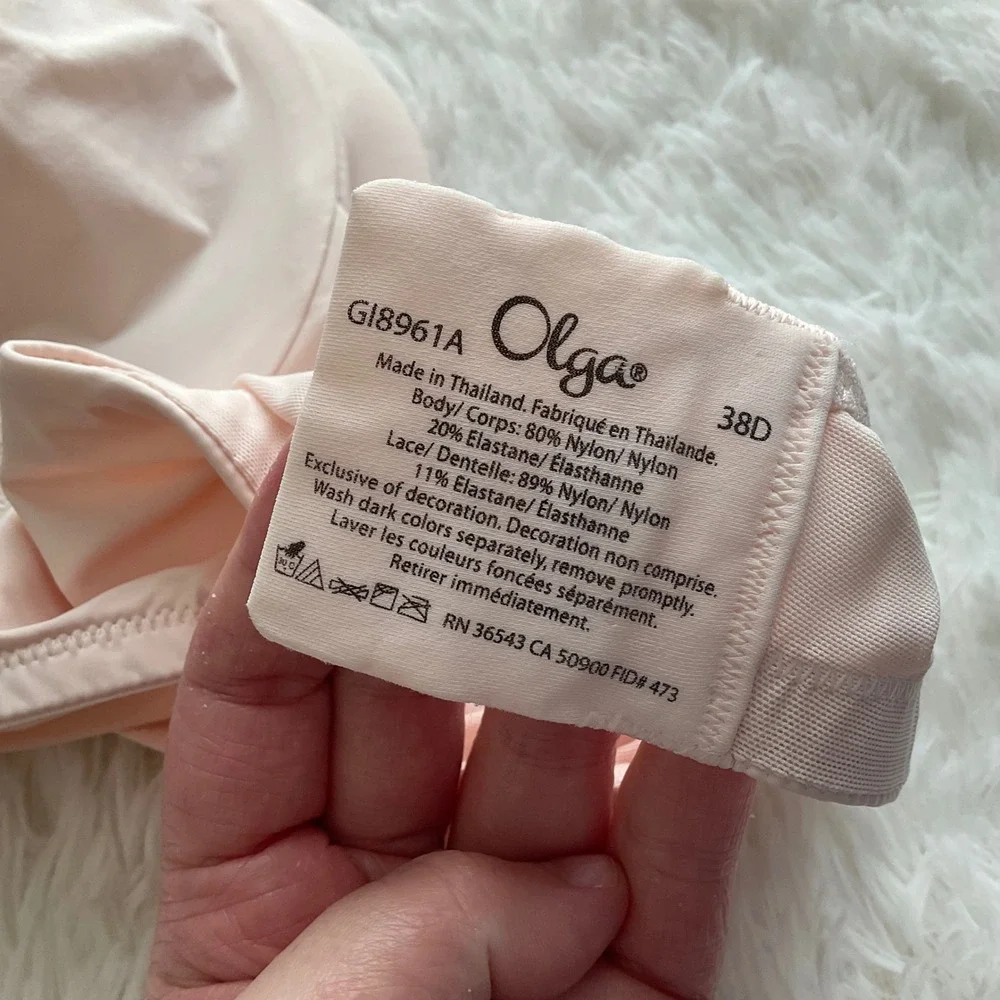 Olga Cloud 9 Minimizer Super Soft Lace Detail Bra - Size 38D - NEW